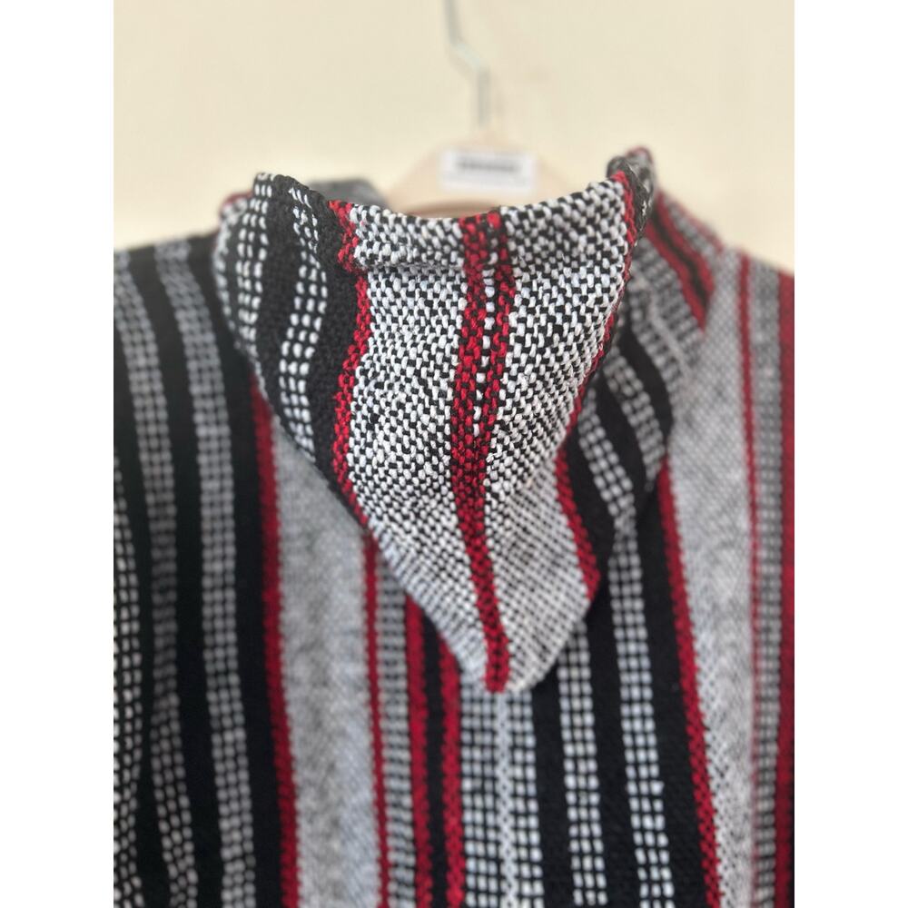 Iguana Jack Baja Hoodie Hooded Pullover Drug Rug Surfer Size S Small Red Black - Picture 5 of 6